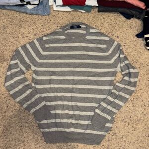 M mens j crew grey stripe sweater